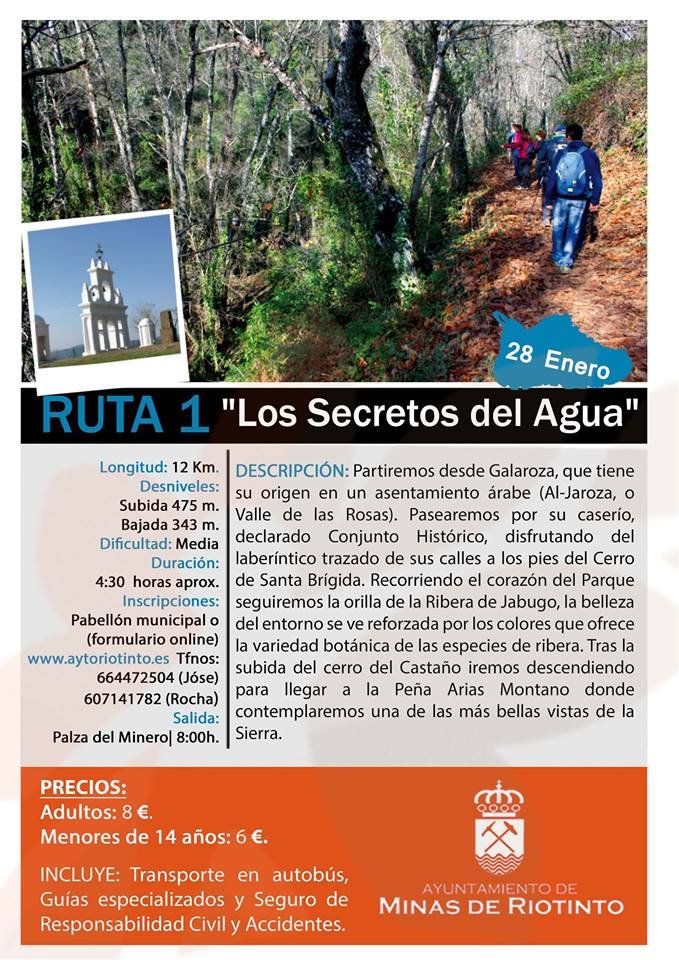 Riotinto inicia este domingo su nuevo programa de senderismo con la ruta ‘Los secretos del agua’