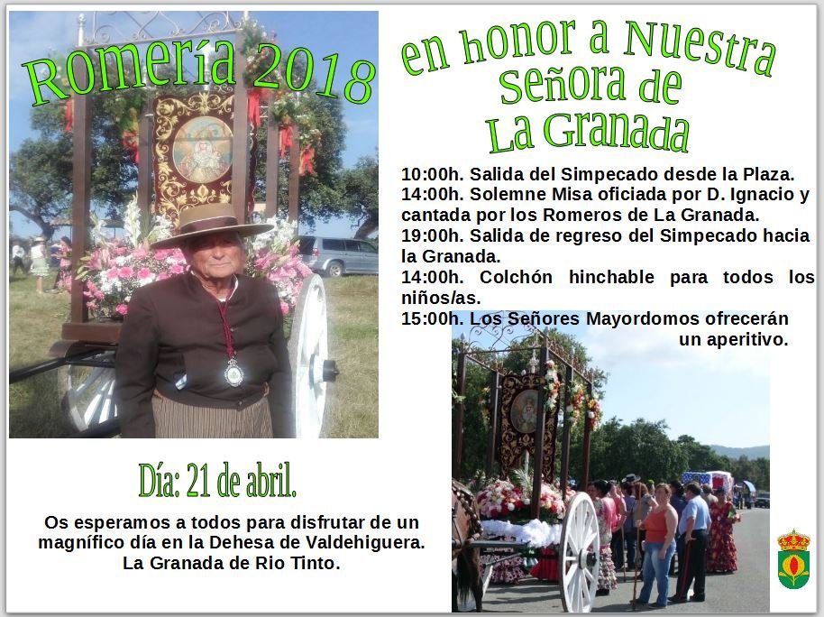 La Granada de Riotinto celebra su romería el próximo sábado