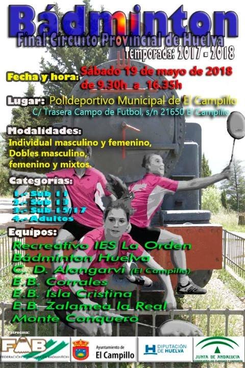 El Campillo acoge este sábado la final del Circuito Provincial de Bádminton
