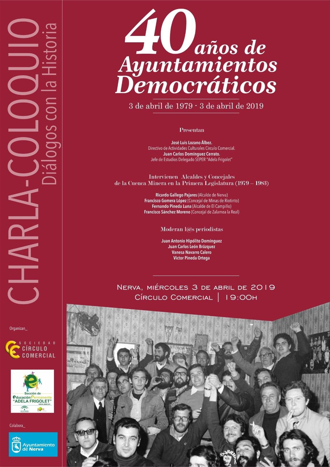 Alcaldes y concejales del 79 debatirán sobre los 40 años de ayuntamientos democráticos