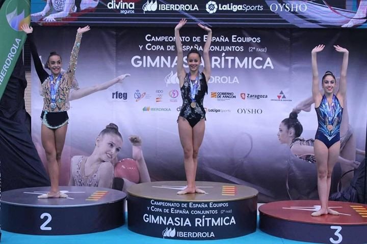 La nervense Lucía Paiseo, subcampeona de España de gimnasia rítmica