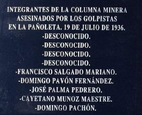 Nueve mineros en La Pañoleta, Camas (Sevilla). 19-07-1936