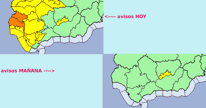 Elevan a nivel naranja el aviso por lluvias en la Cuenca Minera