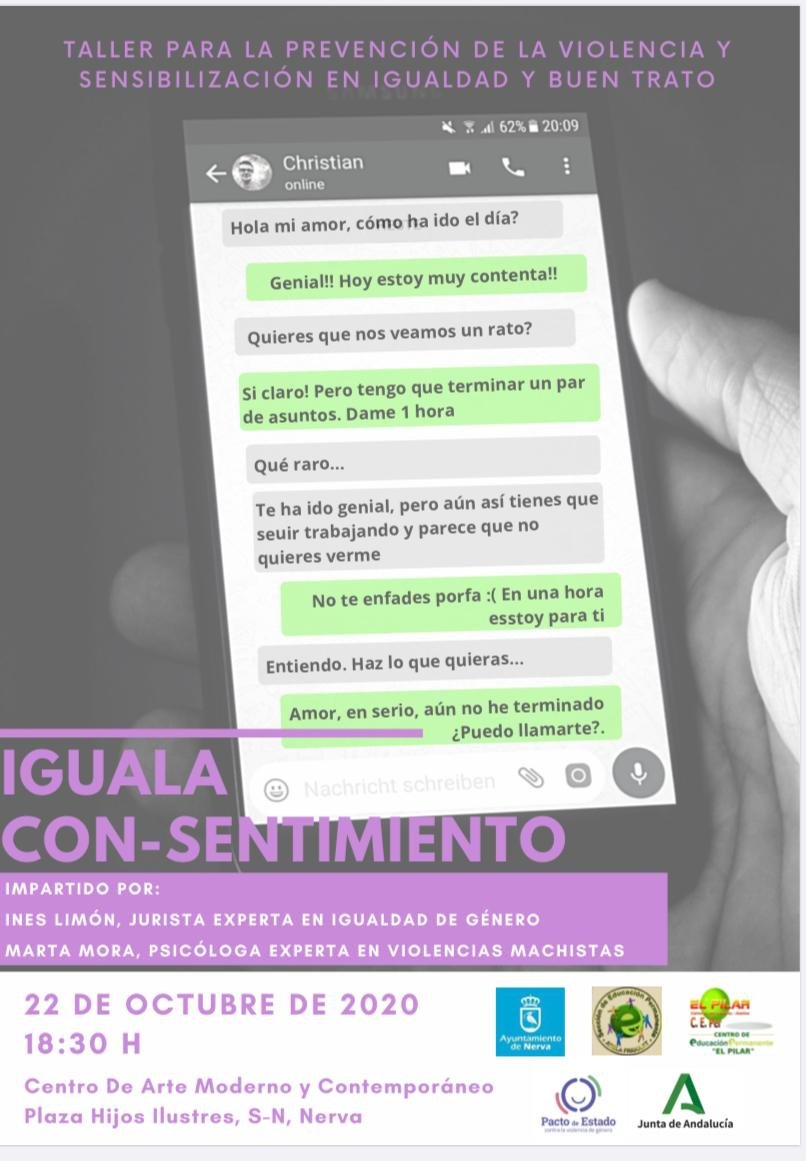 Nerva acoge este jueves un taller de prevención de la violencia de género
