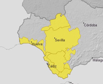 La Costa de Huelva se prepara para la vuelta de lluvias y tormentas a partir de mañana
