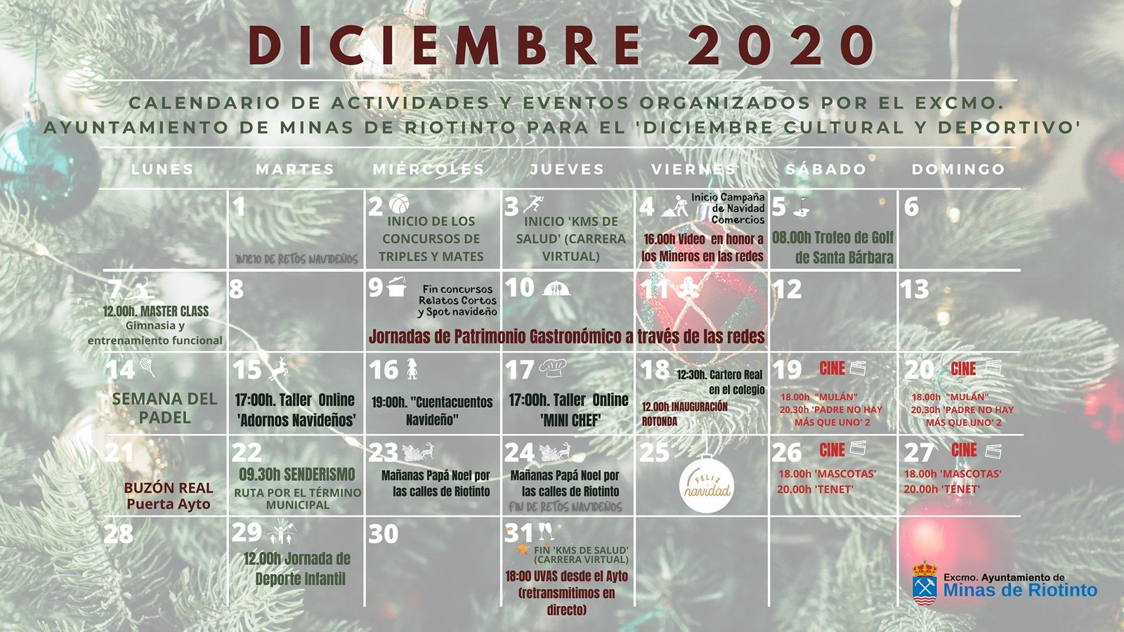 Riotinto reinventa diciembre con actividades culturales y deportivas