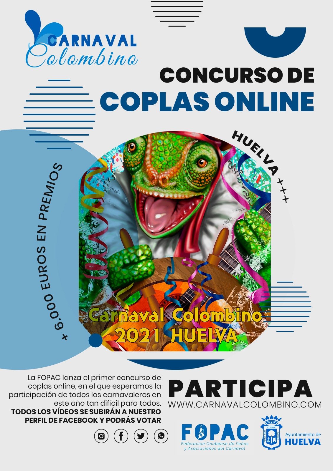 La Asociación de la Prensa de Huelva entregará el trofeo al mejor Pasodoble escrito del Carnaval Colombino