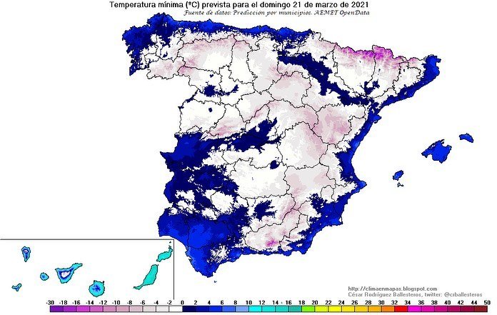 La brusca bajada de las temperaturas este fin de semana afectará a la Cuenca Minera