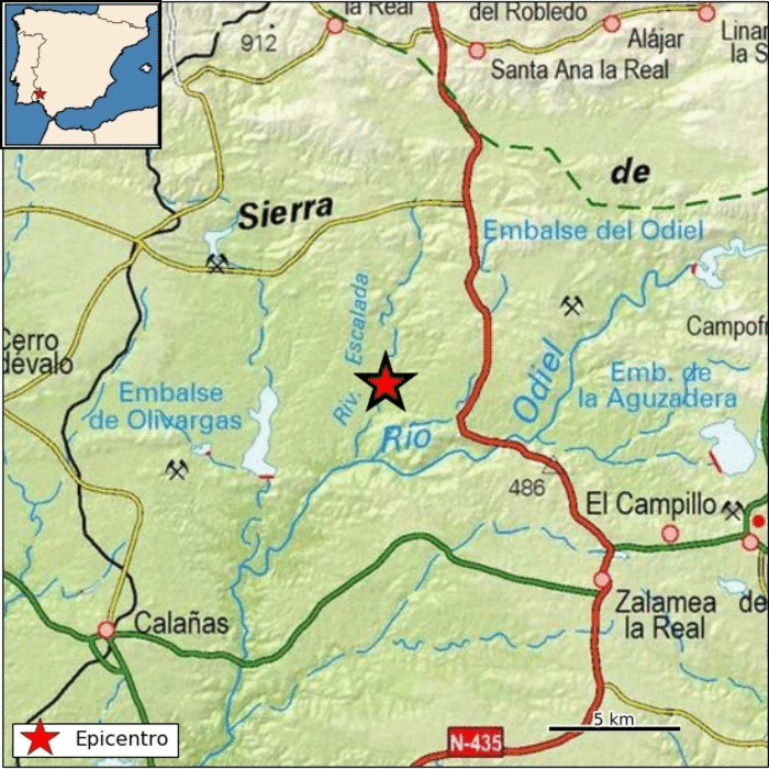 Un terremoto de 1.7 grados sacude el subsuelo de Zalamea
