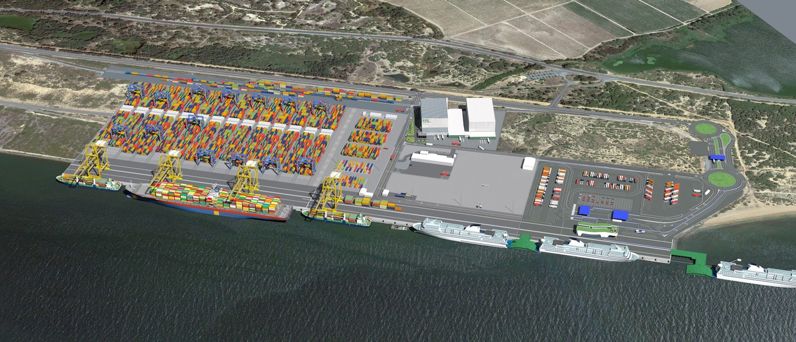 El Muelle Sur del Puerto de Huelva, plataforma multimodal del suroeste europeo