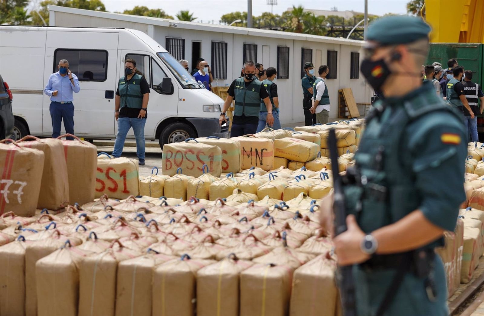 Récord de incautación de hachís en Huelva con 15 toneladas
