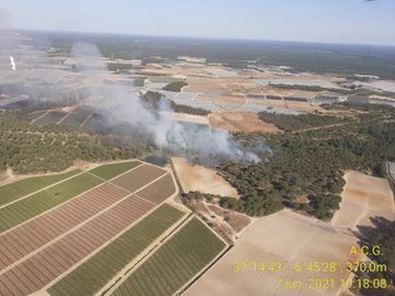 Estabilizado el incendio de Lucena