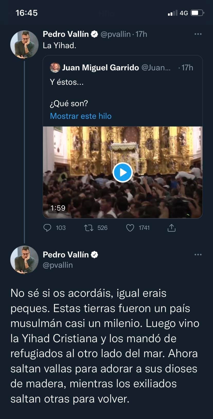 Críticas a dos periodistas al comparar El Rocío con la Yihad islámica