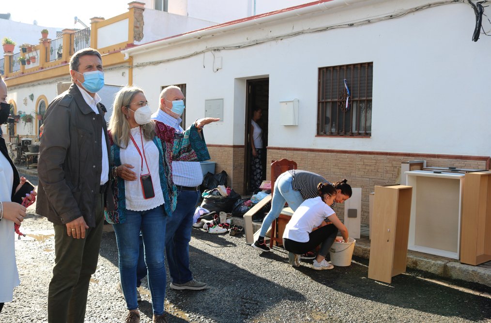 La alcaldesa de Cartaya urge a todas las administraciones a ayudar a los afectados por el temporal