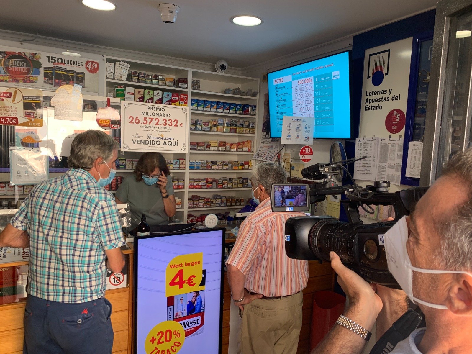 Expectación en Nerva tras tocar en la localidad 26,5 millones de euros