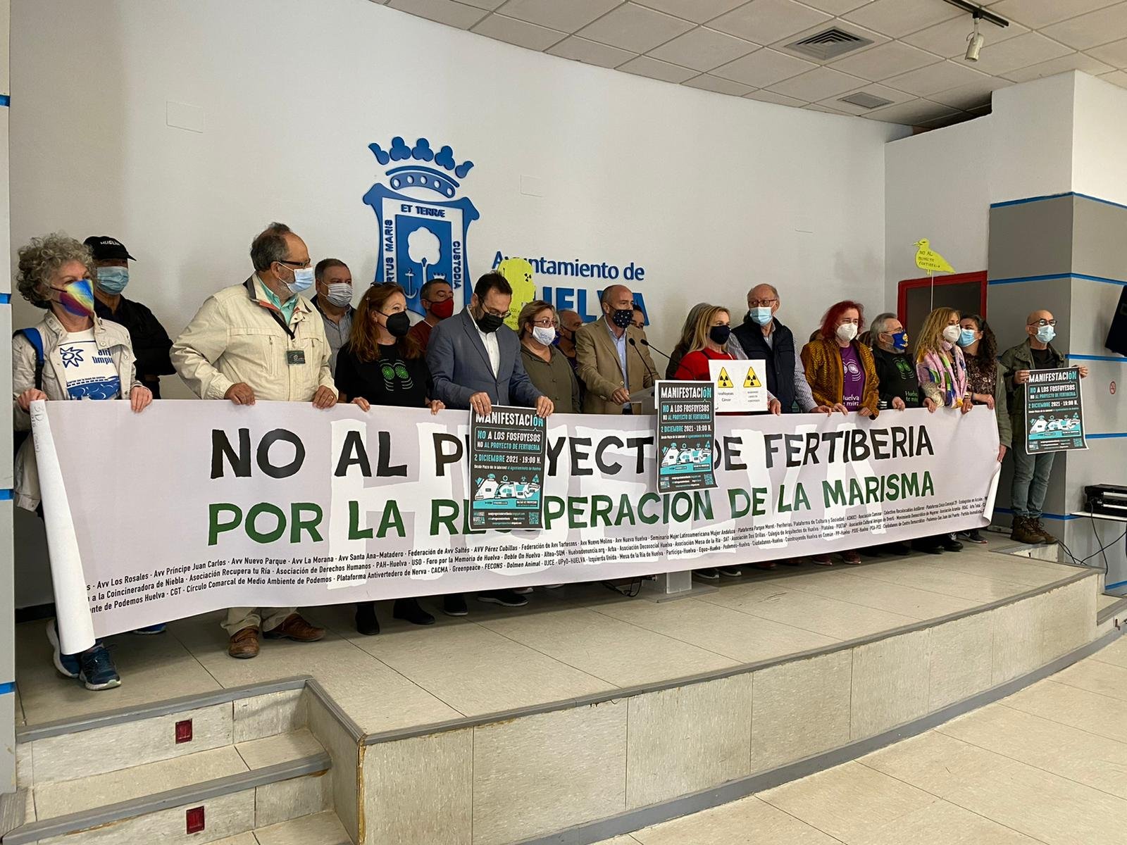 Más de 100 colectivos protestarán de nuevo contra los fosfoyesos en Huelva