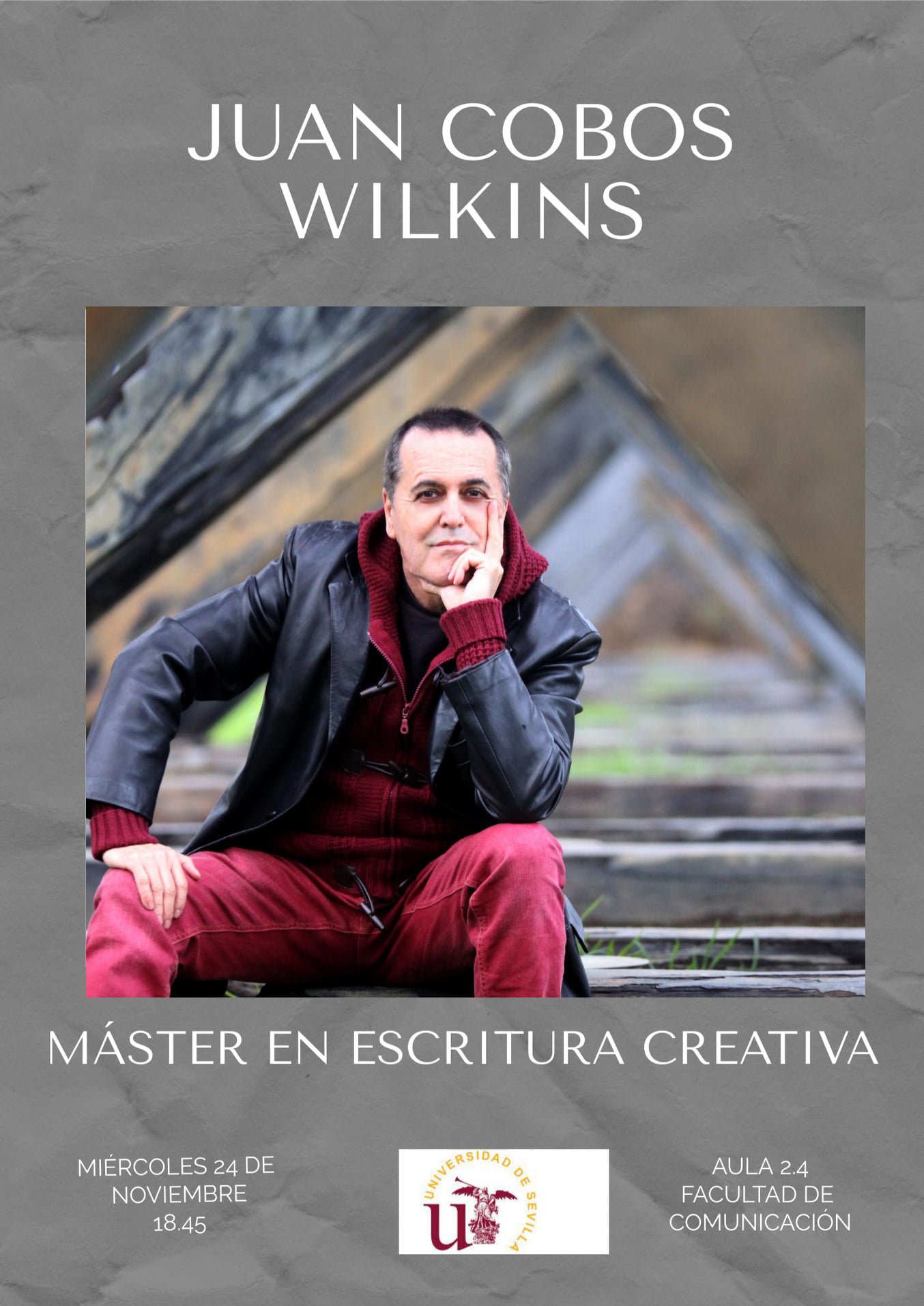 Cobos Wilkins ofrecerá una clase magistral en la Universidad de Sevilla