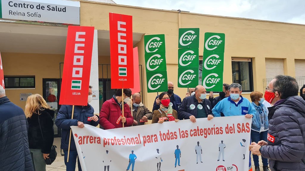 Octava protesta sindical para exigir la carrera profesional a todos el personal del SAS