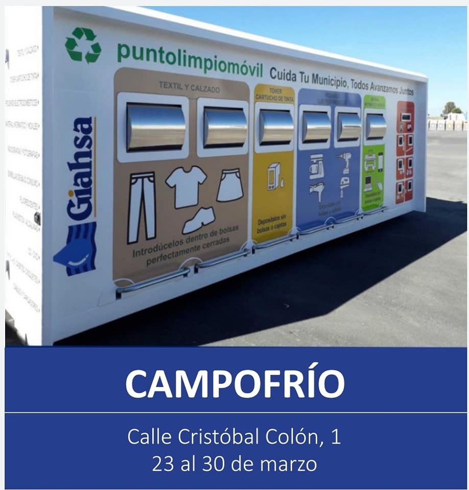 El Punto Limpio Móvil de Giahsa llega este miércoles a Campofrío