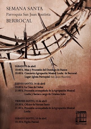 Berrocal vivirá una Semana Santa con tres procesiones