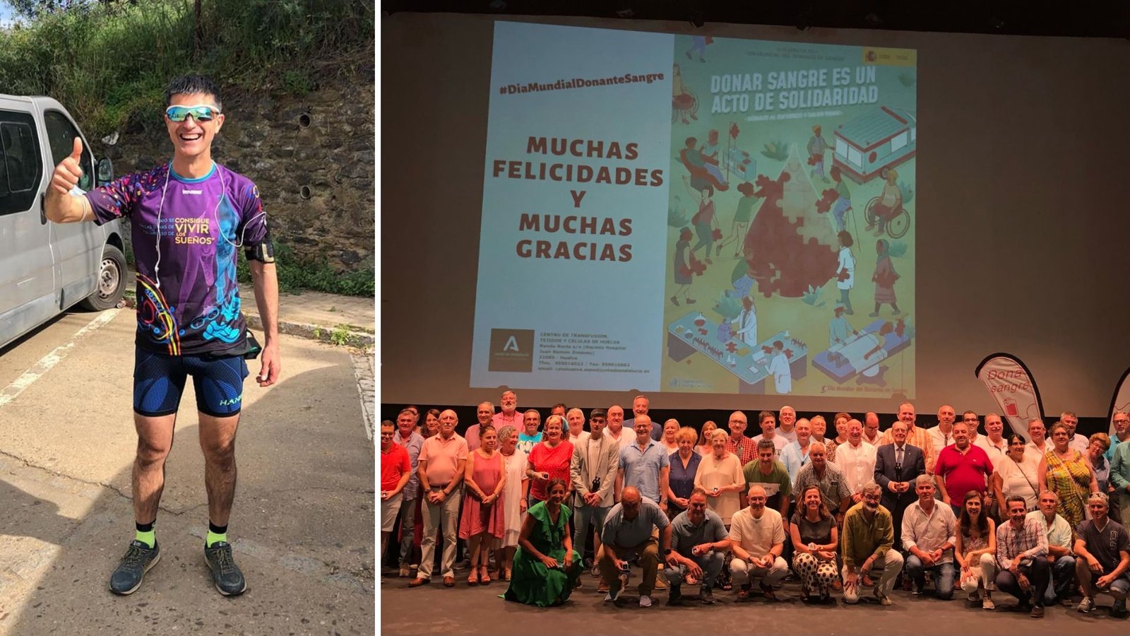 El zalameño Francisco José Santos recibe un reconocimiento por su participación en las campañas de donación de sangre y médula