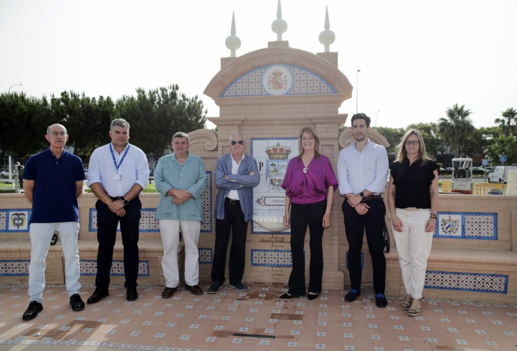 El Puerto de Huelva ultima las obras de la Fuente de las Naciones en el Paseo de la Ría