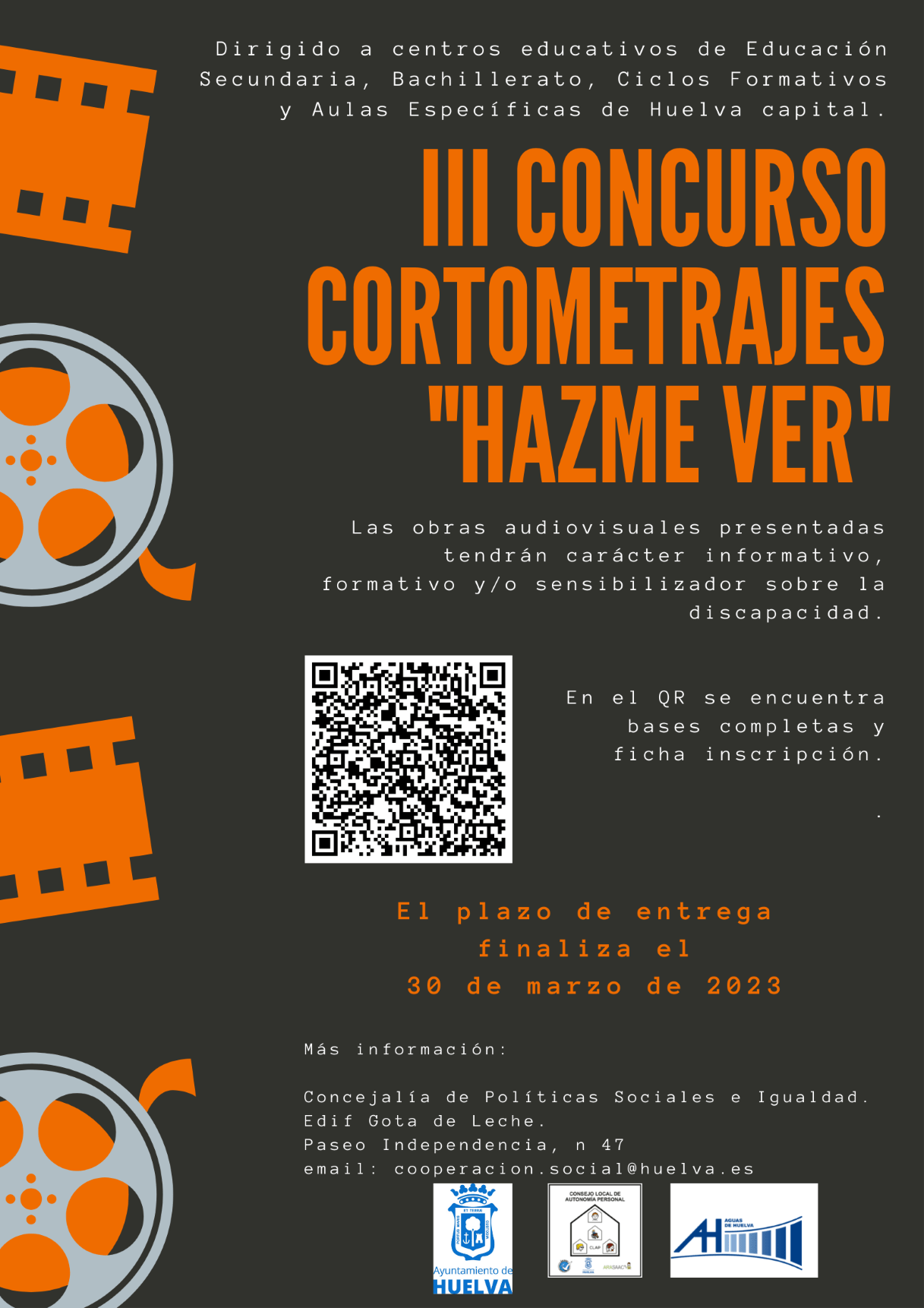 Abierto el plazo del III Concurso de Cortos ‘Hazme ver’ sobre personas con discapacidad