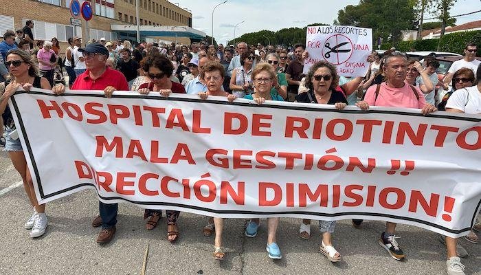 Protesta hospital de Riotinto