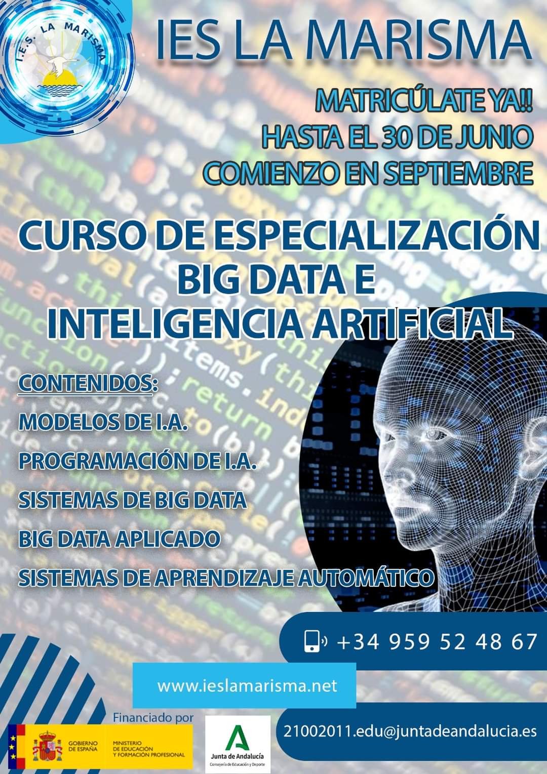 El IES La Marisma forma en Inteligencia Artificial y Big Data