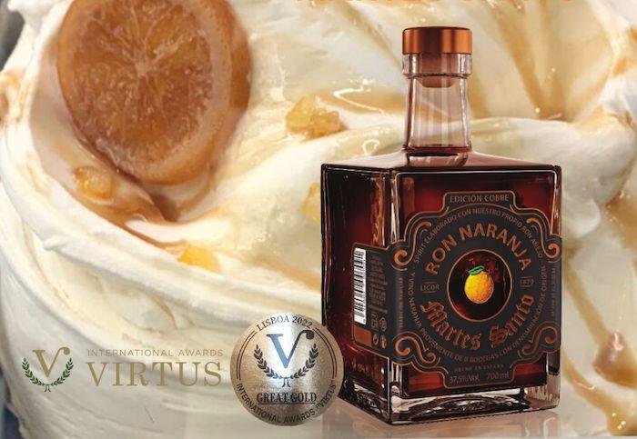 Helado ron de naranja