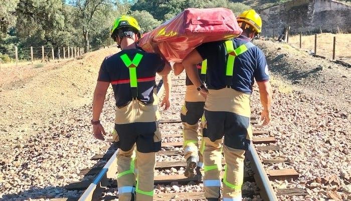 Rescate bomberos Almonaster