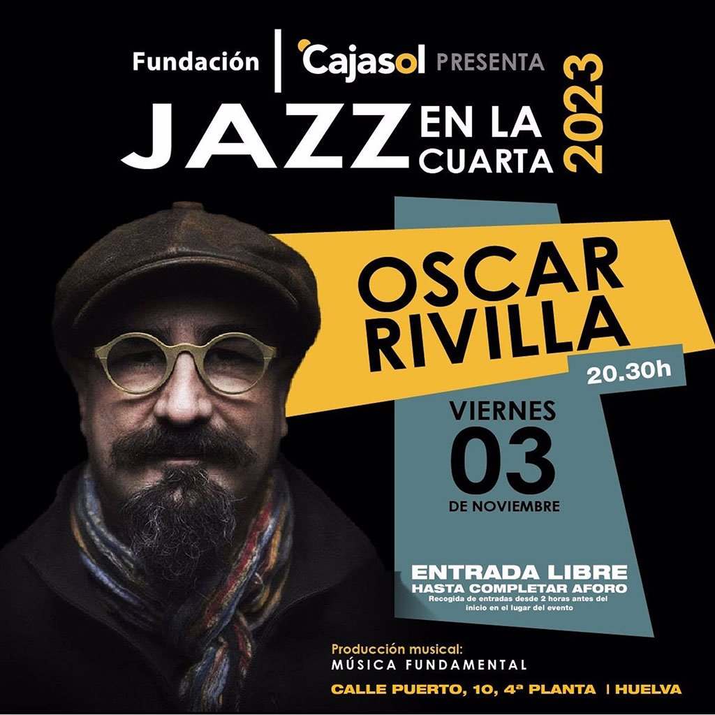 La Fundación Cajasol inicia su VIII Ciclo de Jazz en la Cuarta con un concierto de Óscar Rivilla