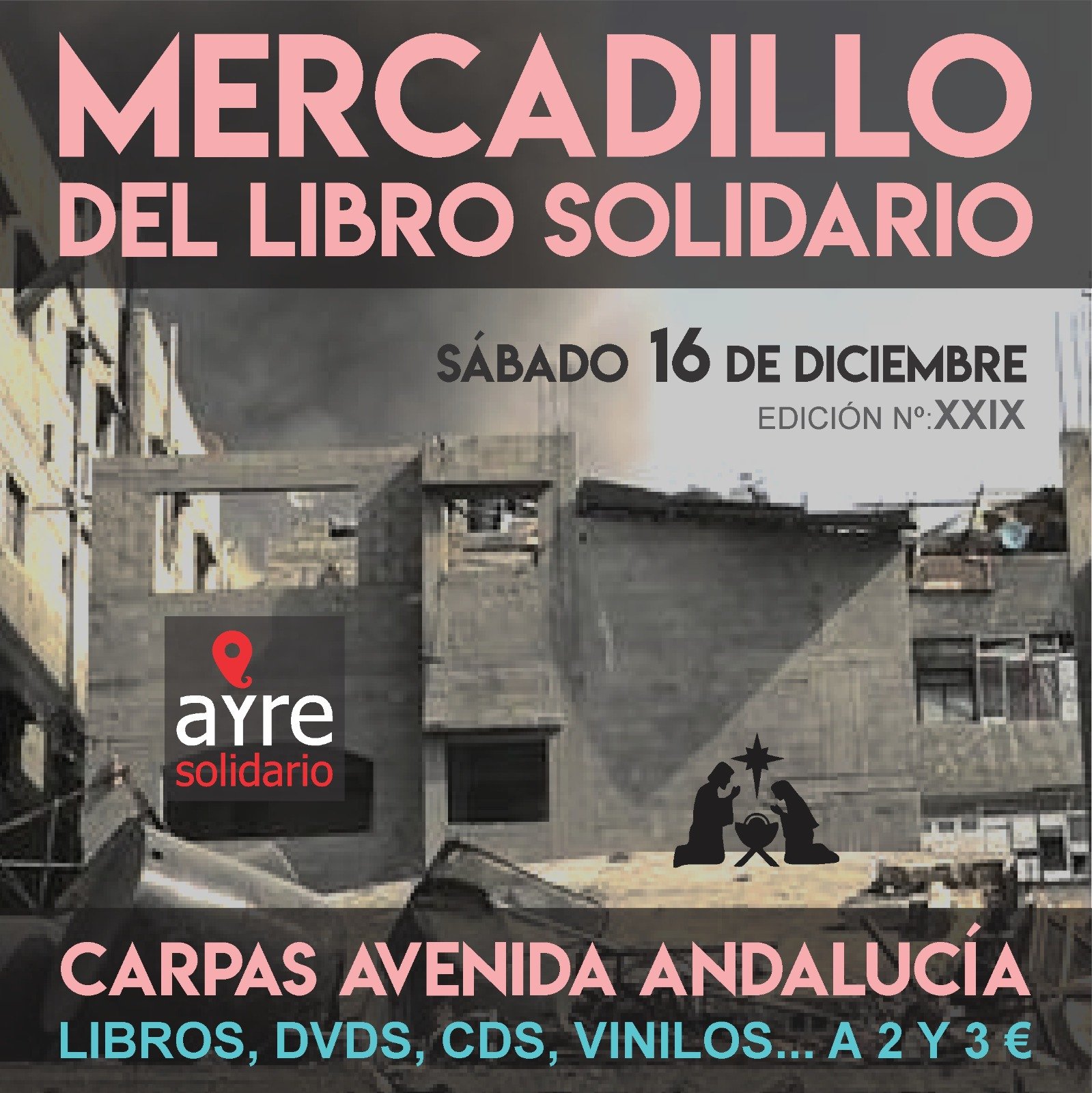 Vuelve este sábado el mercadillo del libro solidario a las carpas de la Avenida de Andalucía
