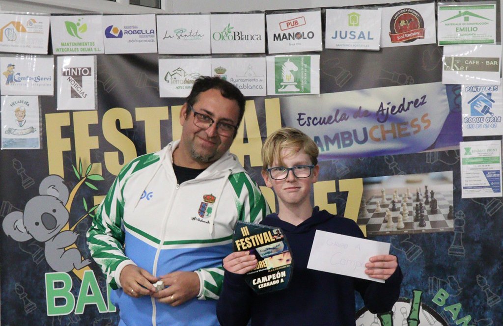 El ayamontino Max Truter gana el III Festival de Ajedrez Bambuchess