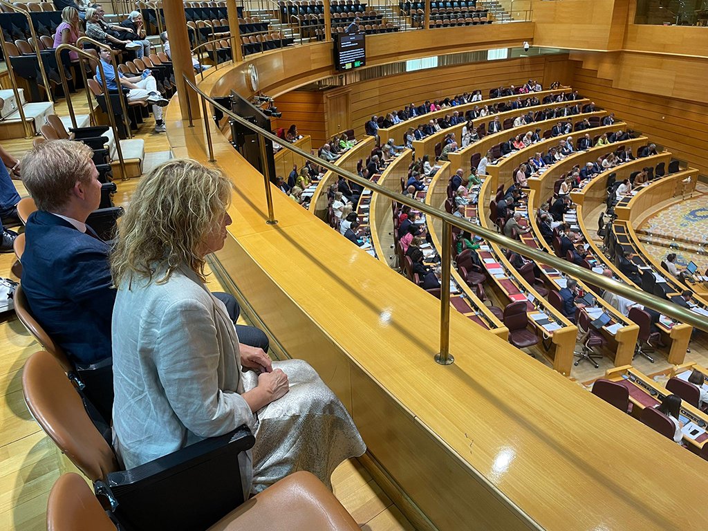 Pilar Miranda reclama en el Senado la llegada del AVE a Huelva