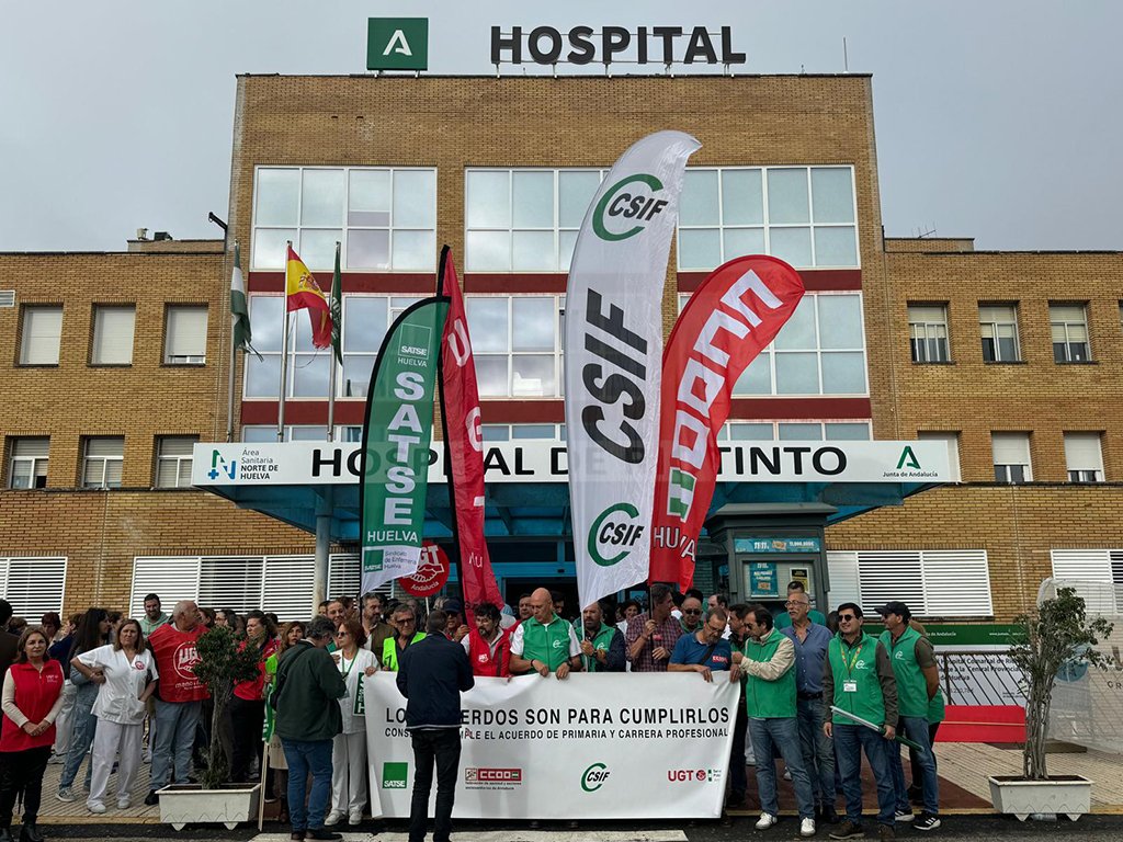 Los sindicatos protestan en Riotinto contra los «reiterados incumplimientos» en materia de sanidad