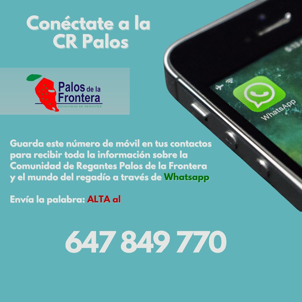 La CR Palos lanza un nuevo servicio de información a través de Whatsapp