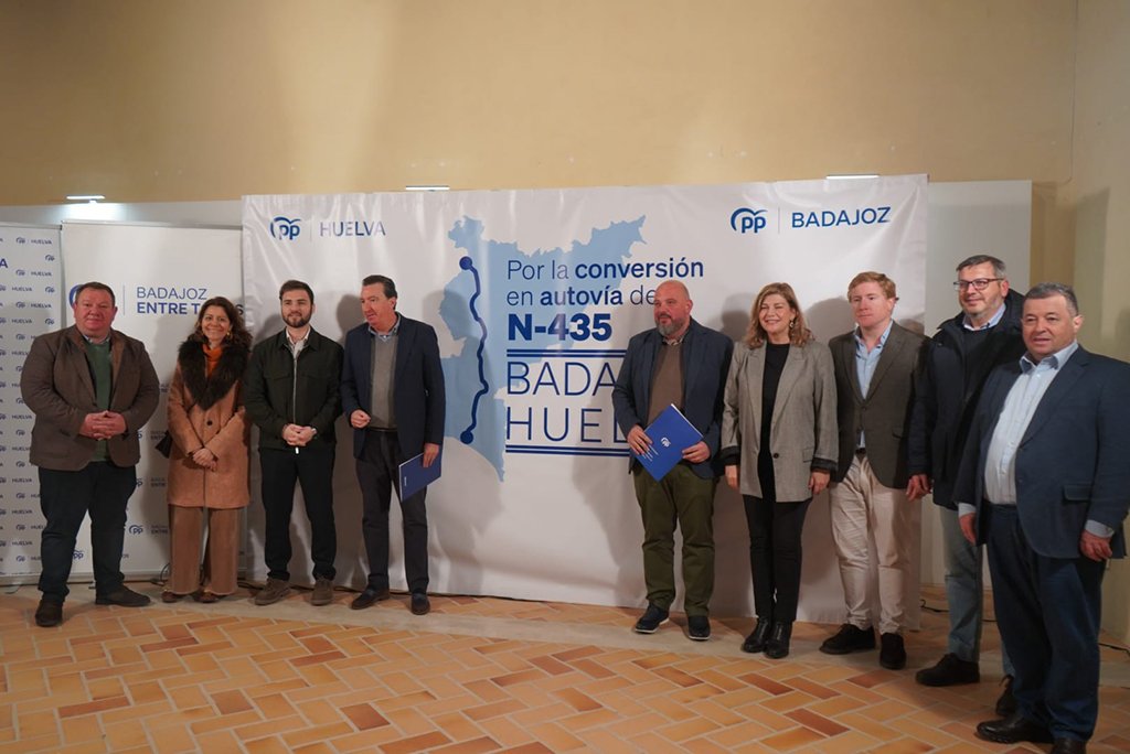 El PP de Huelva y Badajoz unen sus fuerzas por el desdoble de la N-435