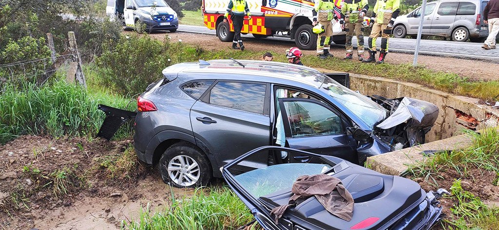 Herida una persona en un accidente en Puebla de Guzmán